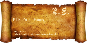 Miklósi Emma névjegykártya